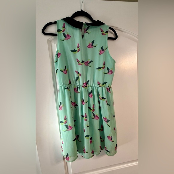 ☘️ Fun 2 Fun Mint Green Dress with Bird Pattern - Picture 2 of 6